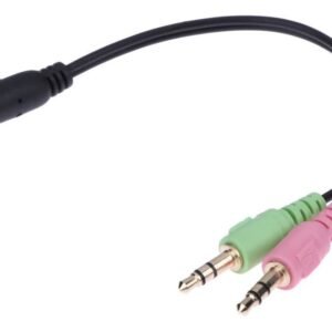 Adaptador Plug hembra a audio y microfono