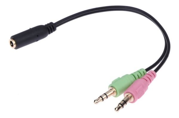 Adaptador Plug hembra a audio y microfono